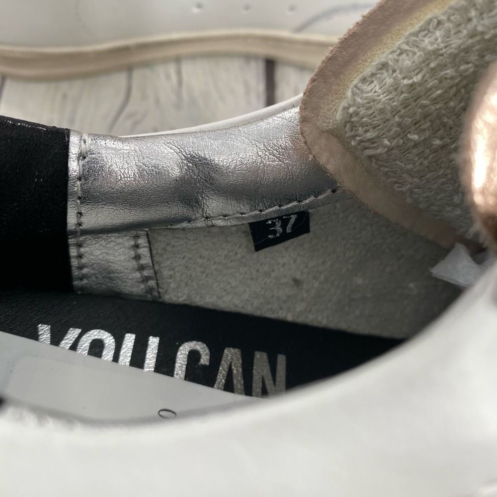P448 White Sneakers with Rose Gold Accents - Picture 6 of 10